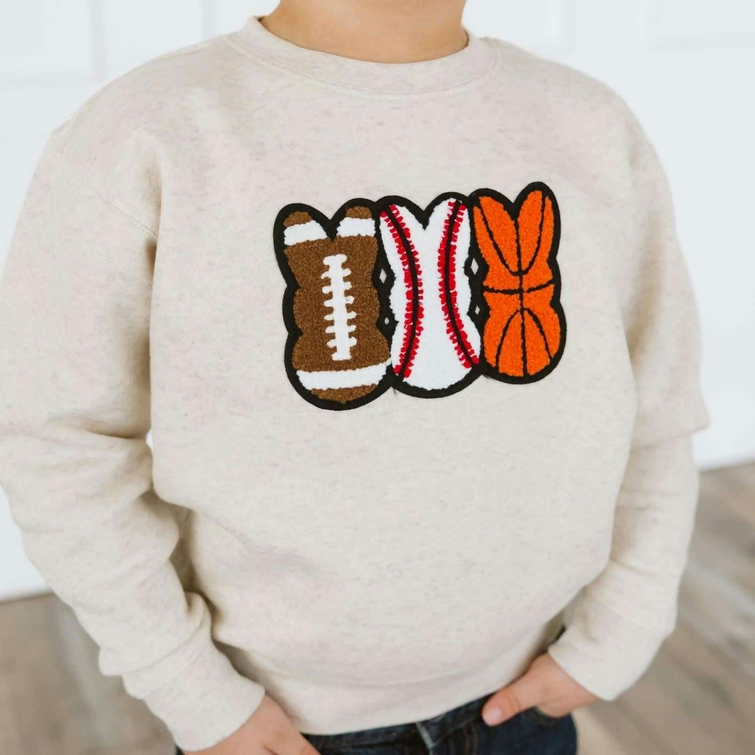 Sports Peeps Patch Easter Sweatshirt - Natural Heather