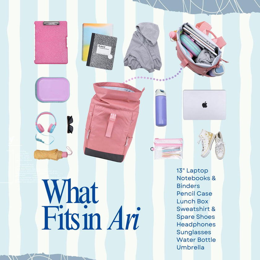 Ari Rolltop Backpack Set | Sticker Patch