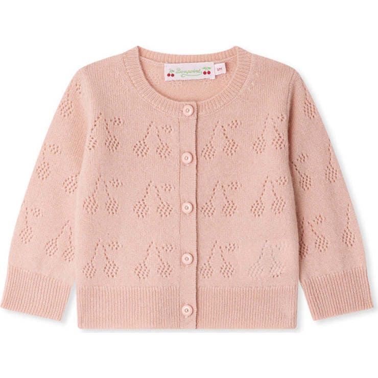 BONPOINT Gwenoli Cashmere Cardigan - Pink Rose