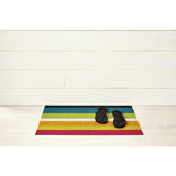 Bold Stripe Shag Floor Mat, Multi