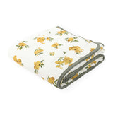 Original Organic Cotton Muslin Quilt - Yellow Roses
