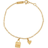 Women's Home Is Where The Heart Is Mother Bracelet
