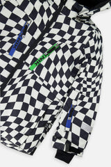 Two Piece Teknik Snowsuit White Checkered Print