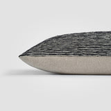 Geo Stripe Black & White Geometric Lumbar Pillow