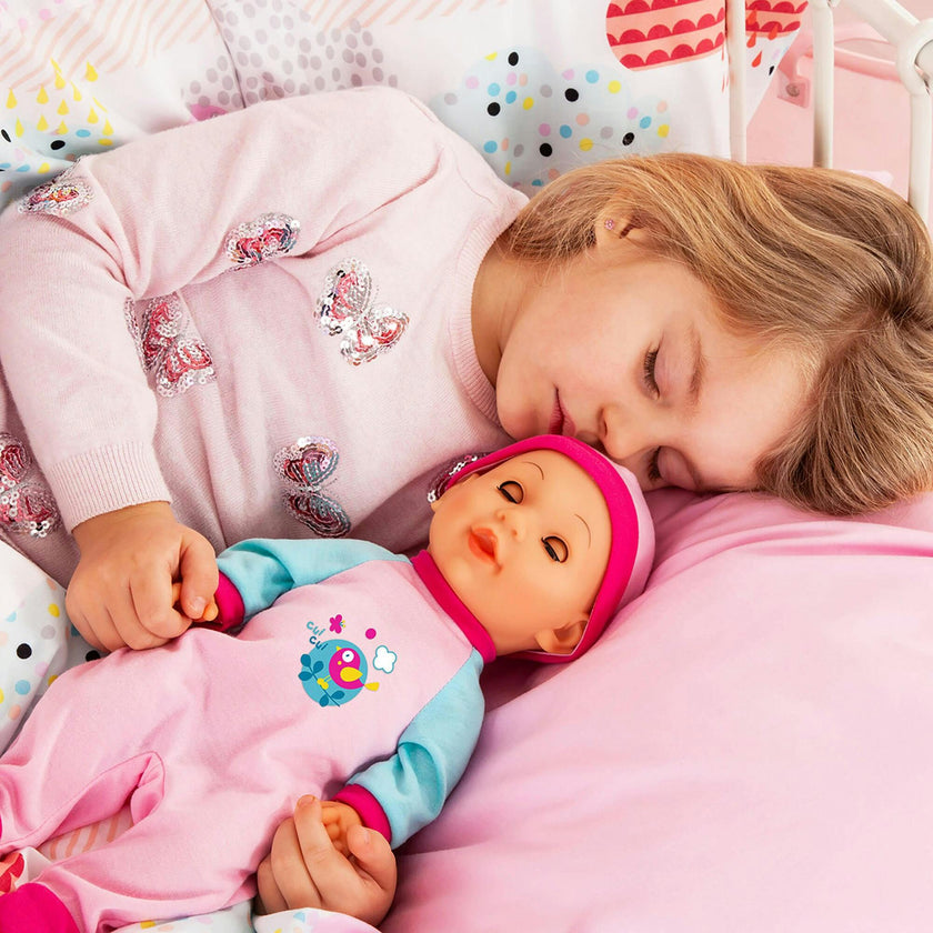 Bouncy 15" Interactive Baby Doll in Pink & Blue