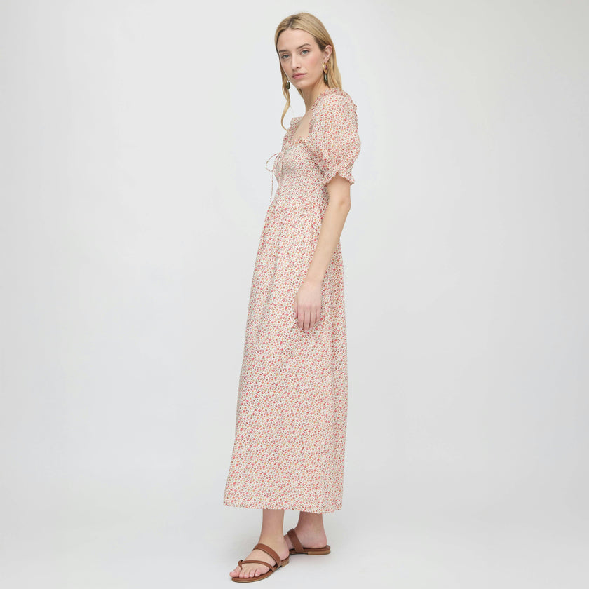 The Scarlett Nap Dress - Ivory Geo Ditsy