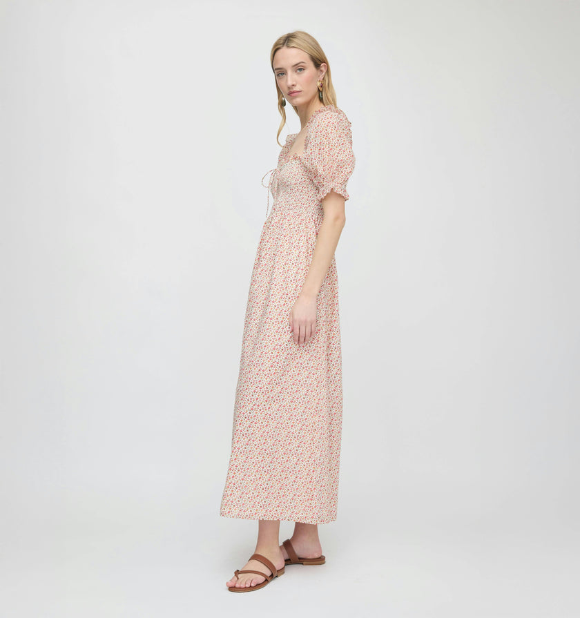 The Scarlett Nap Dress - Ivory Geo Ditsy