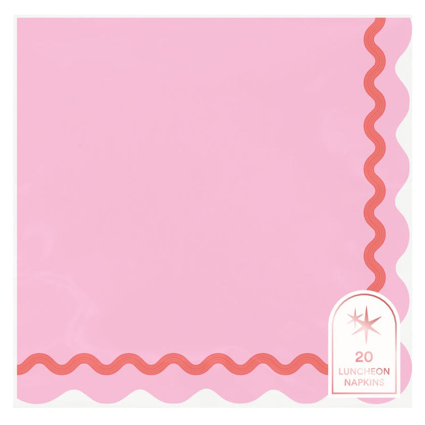Rainbow Ric Rac Assorted Lunch Napkins (20 count)
