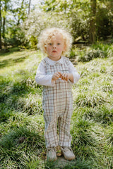 Jonathan Romper in Powder Plaid