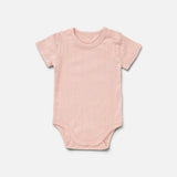 Organic Cotton Pointelle Short Sleeve Romper