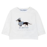 TARTINE ET CHOCOLAT British Pup Baby T-shirt - Nacre