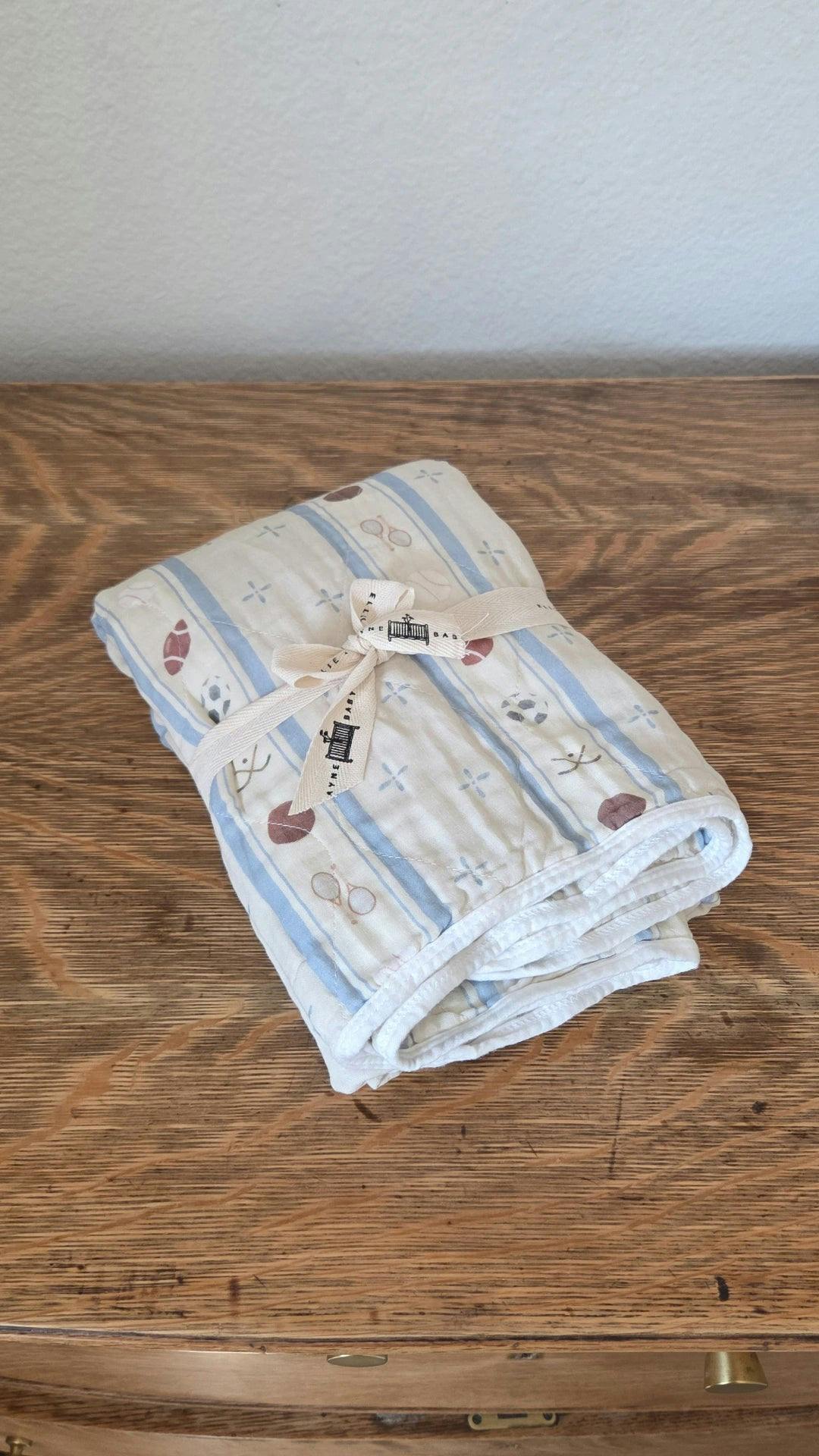 Vintage Sports QUILTED 6 Layer Gauze Blanket