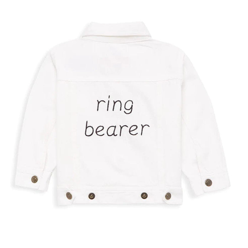 Baby + Kids "ring bearer" White Denim Jacket