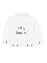 Baby + Kids "ring bearer" White Denim Jacket