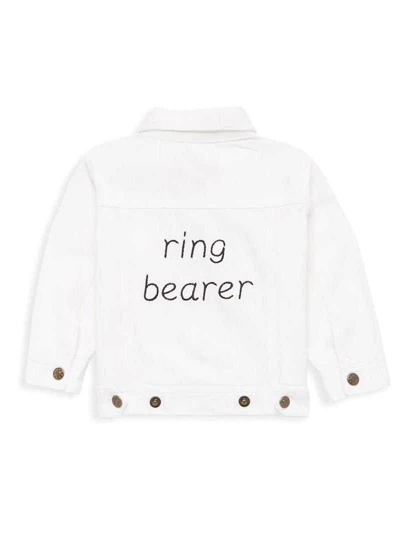 ring bearer White Denim Jacket