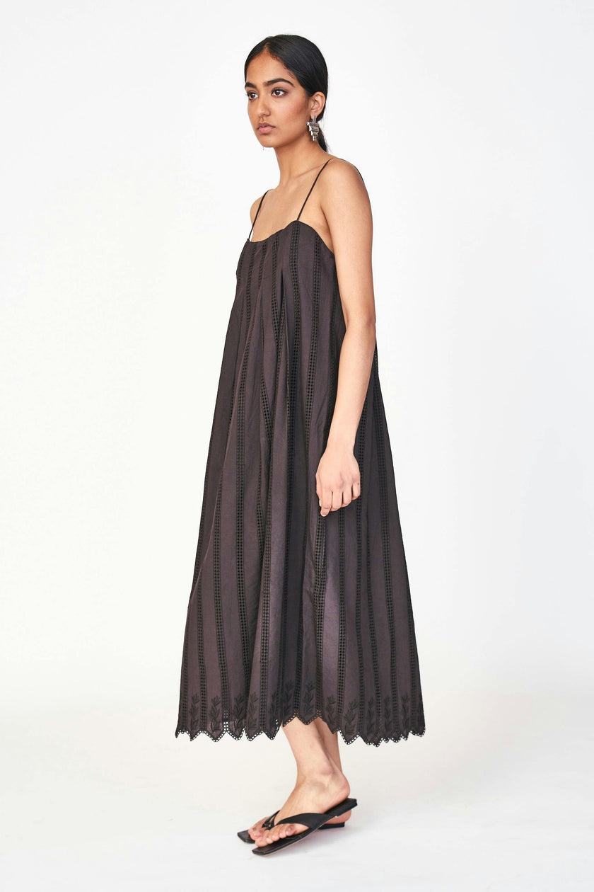 Zuma Dress in Black Vine Eyelet