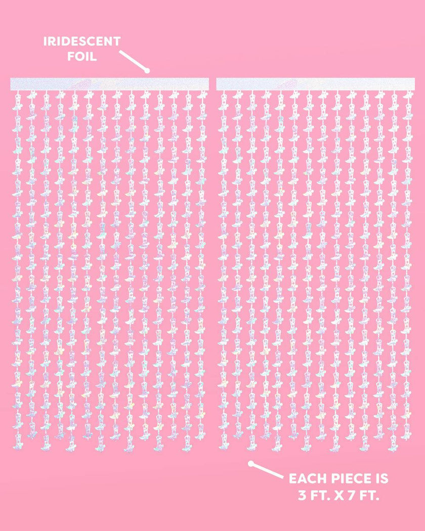 Hoedown Curtain - iridescent foil curtain