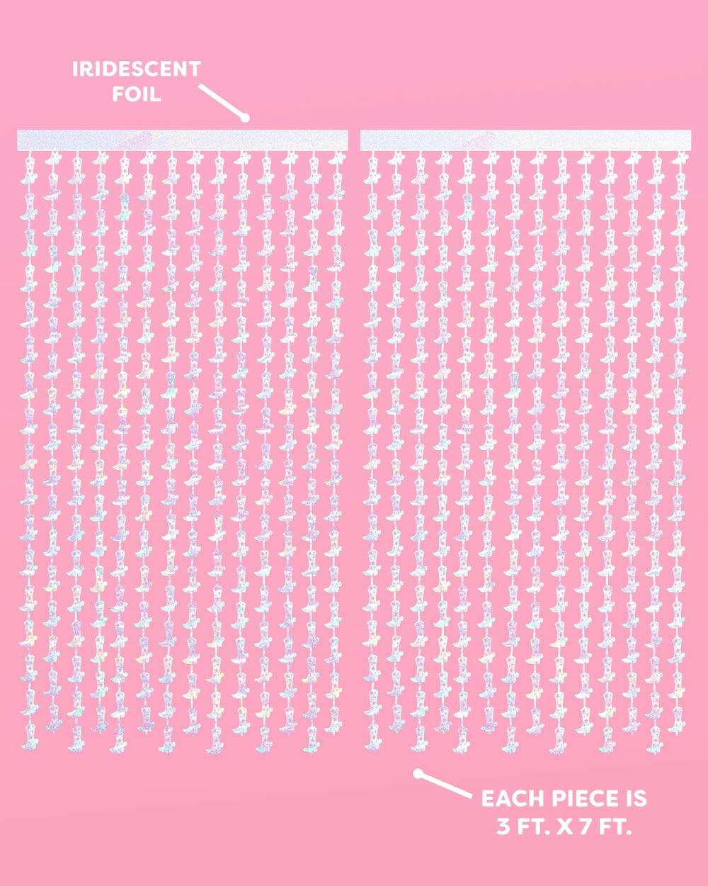 Hoedown Curtain - iridescent foil curtain