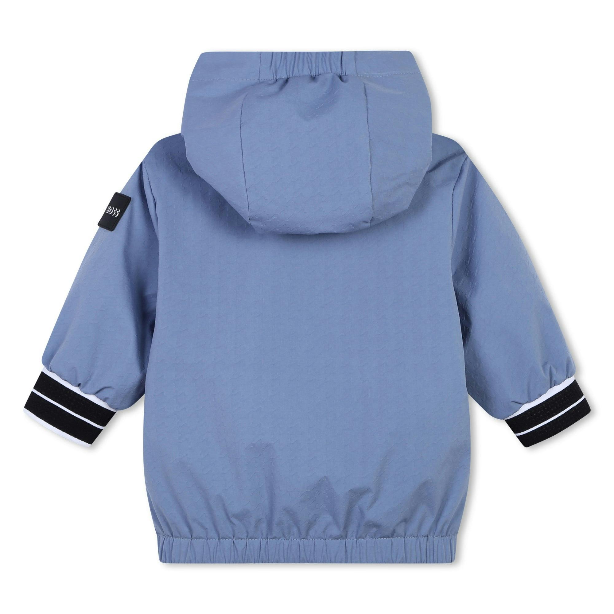 Light Blue Hooded Windbreaker