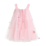 Light Pink Suvanna Pom‑Pom Tulle Dress with Bow Clip