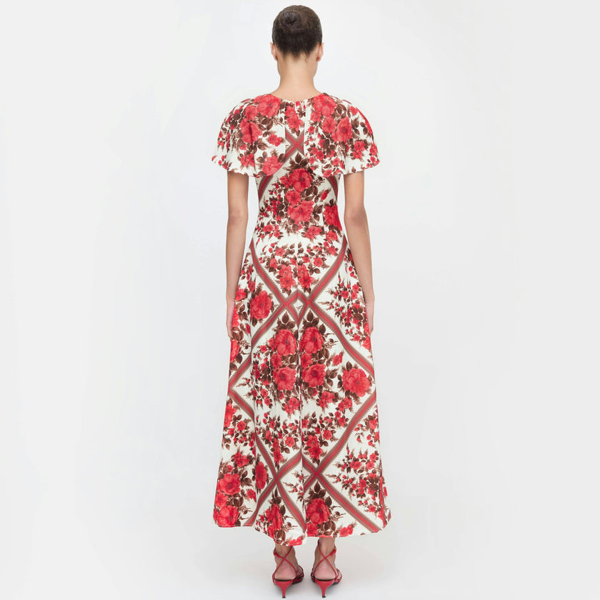 The Davina Dress - Red Diamond Rose