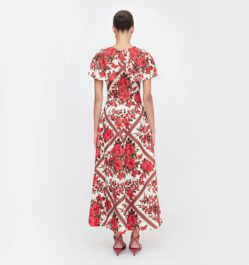 The Davina Dress - Red Diamond Rose