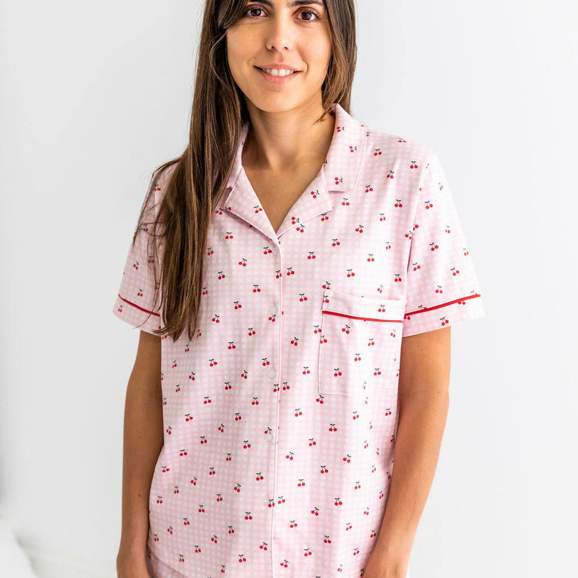 Lemons Woman's Pima Cotton Short Pajama Set