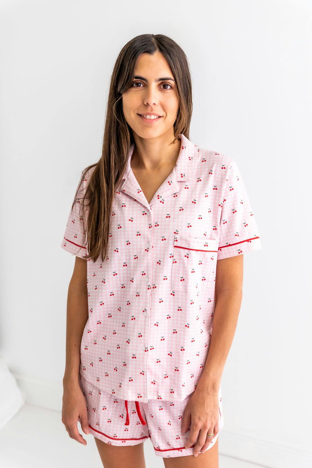 Lemons Woman's Pima Cotton Short Pajama Set