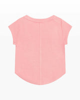 Rayon Rib Exposed Cap Sleeve Tee