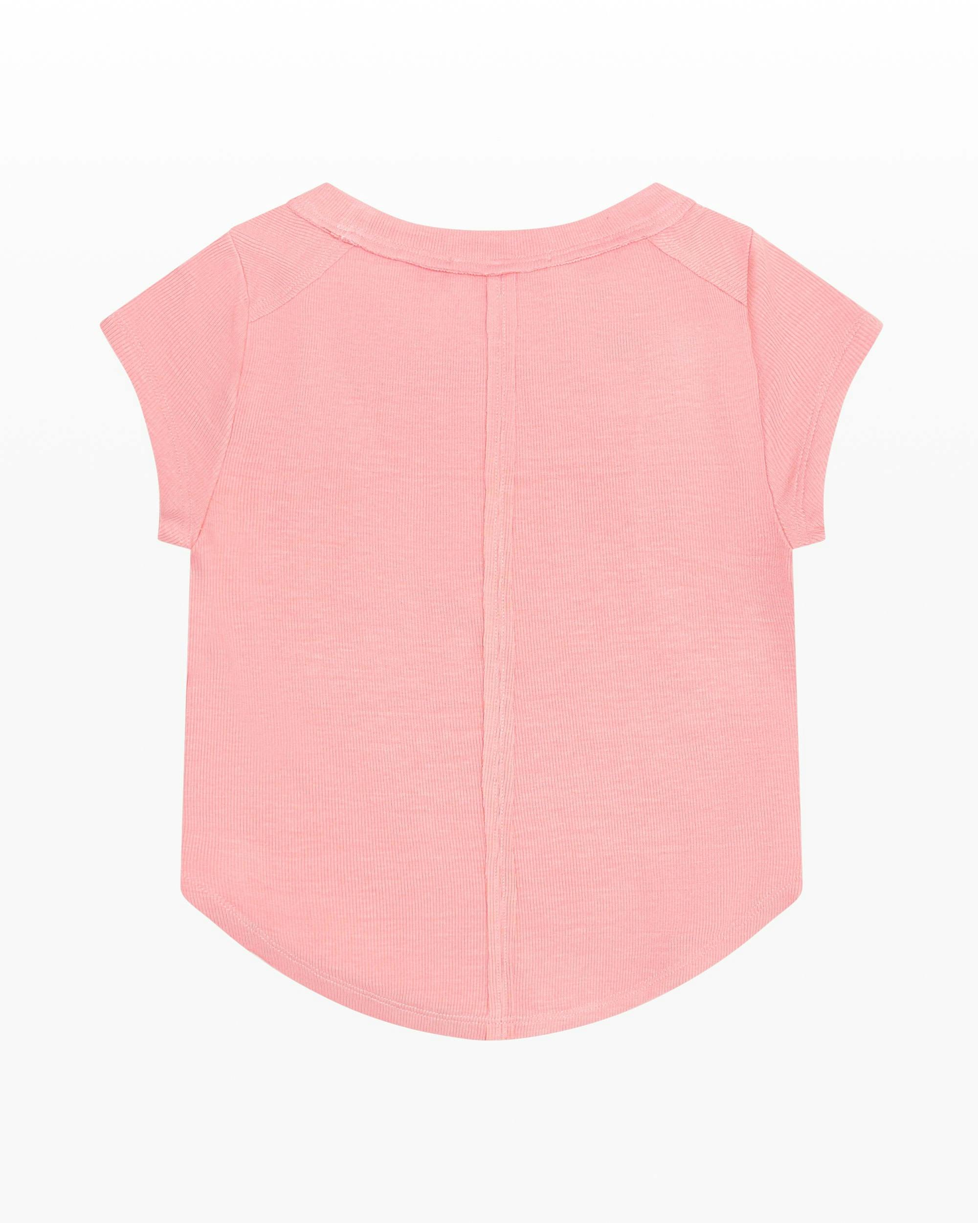 Rayon Rib Exposed Cap Sleeve Tee