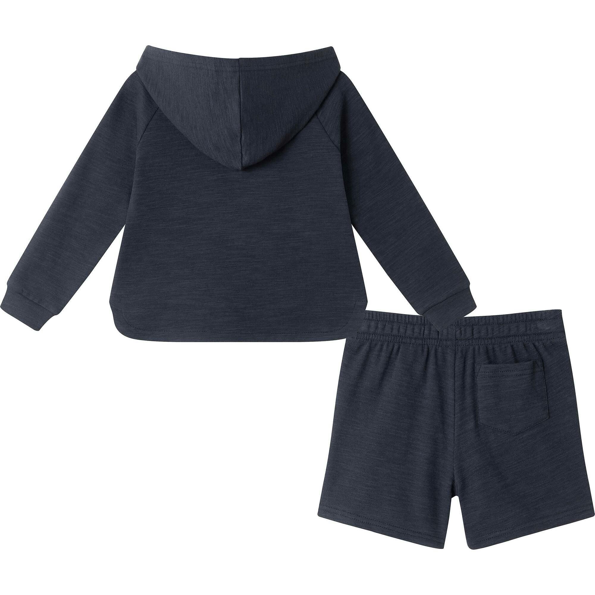 Kids Textured Hoodie Lounge Set w/ Patch Set