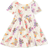 Twist Back Ballet Dress, Multi