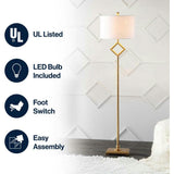 Juno 62.5" Transitional Glam Metal LED Floor Lamp
