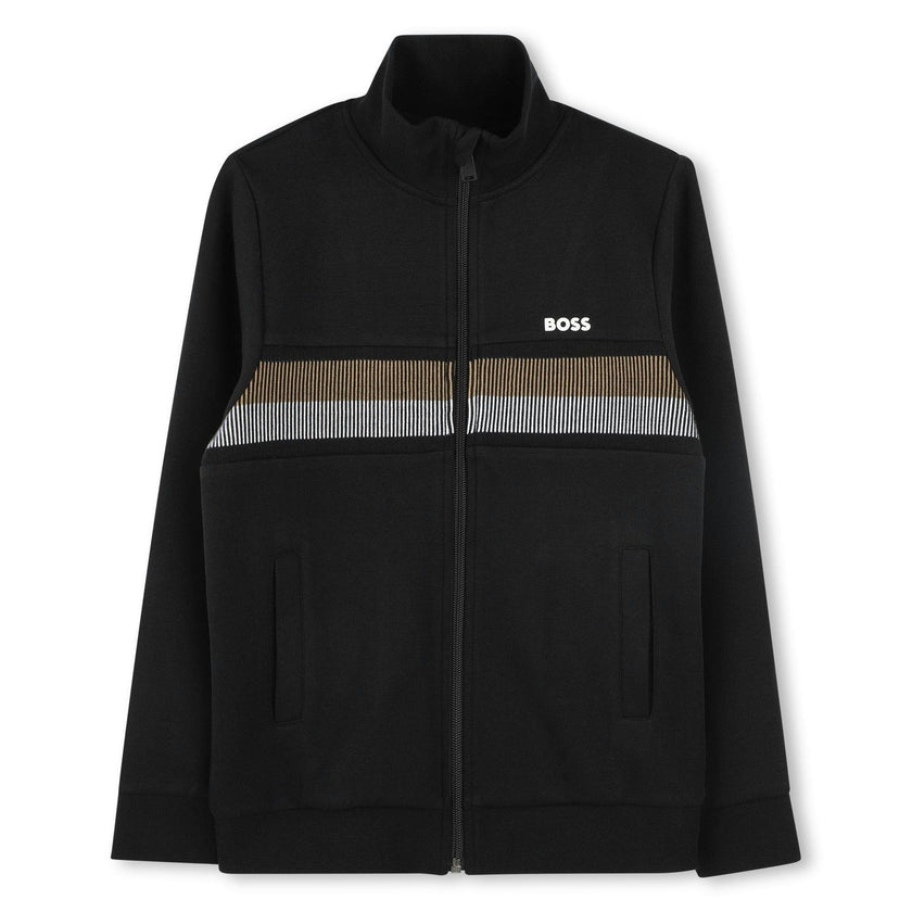 Black Cardigan Track Outfit Set