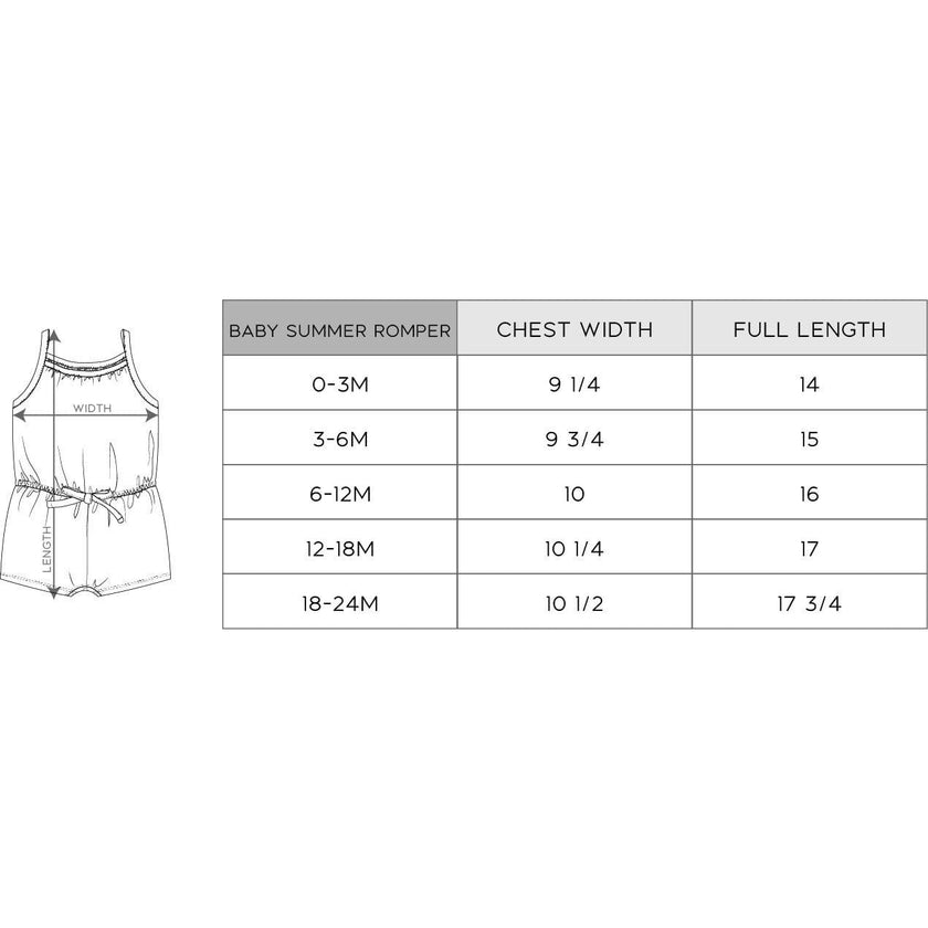 Baby Summer Romper Desert Rose Flora