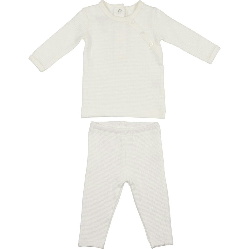Boys Quilted Waffle 2-Piece Loungewear Set