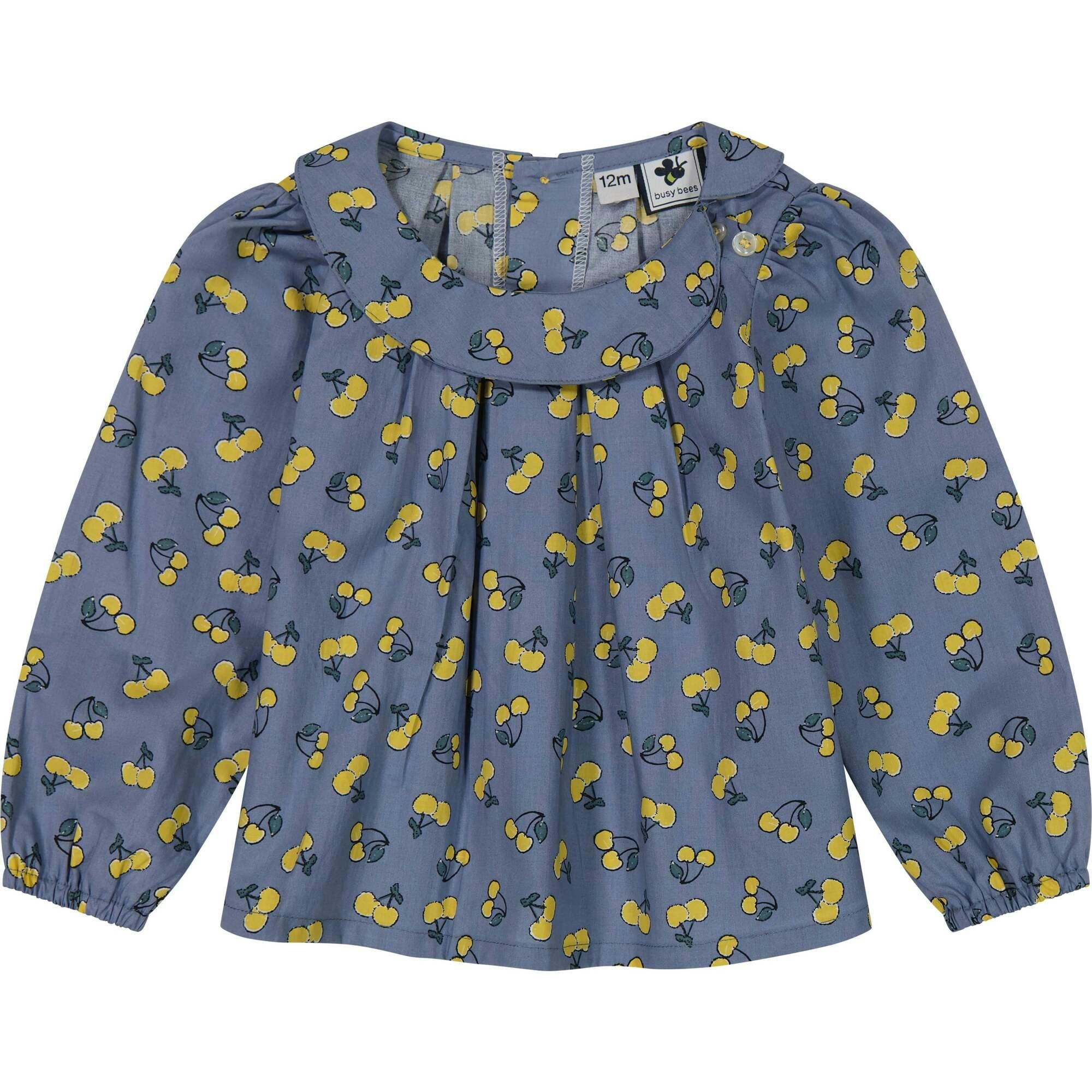 Sadie Side Peter Pan Collar Baby Blouse, Yellow