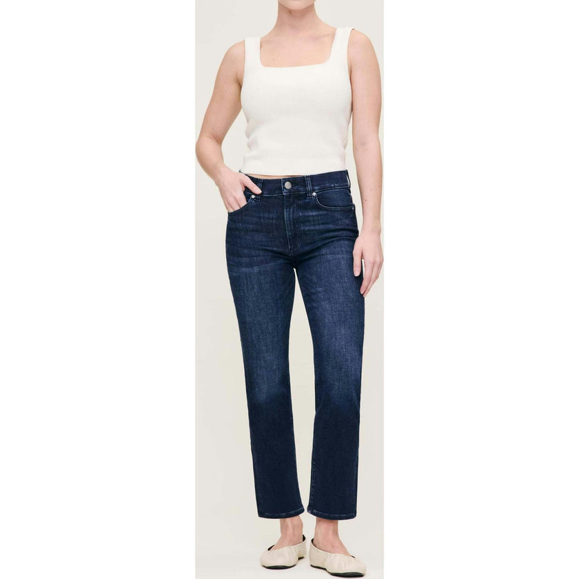 Halle Straight Petite High Rise Instasculpt™ 25.5" Jeans | Mediterranean