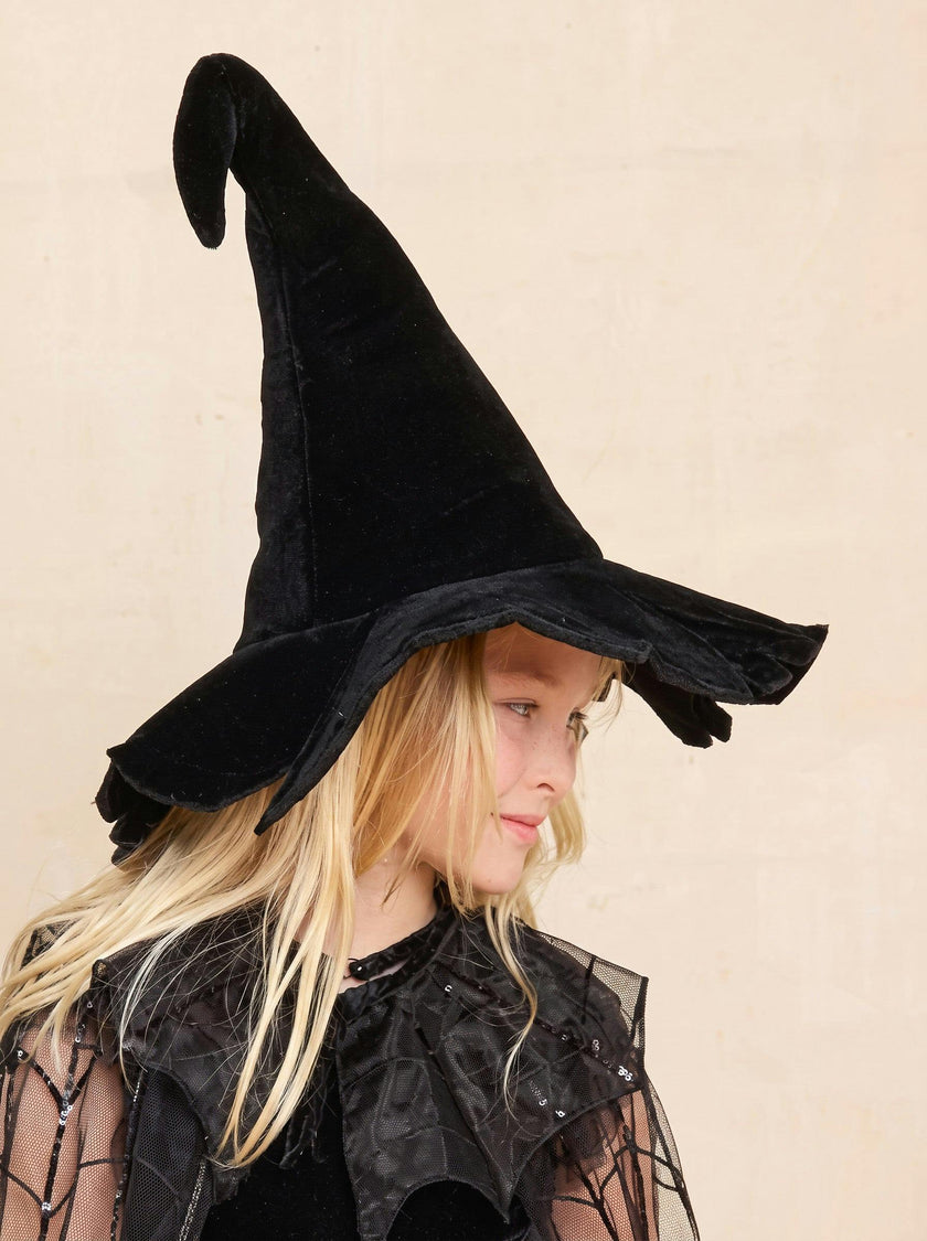Spiderella Black Witch Hat For Girls