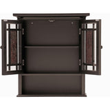 Windsor Wooden Wall Cabinet with Glass Mosaic Doors
