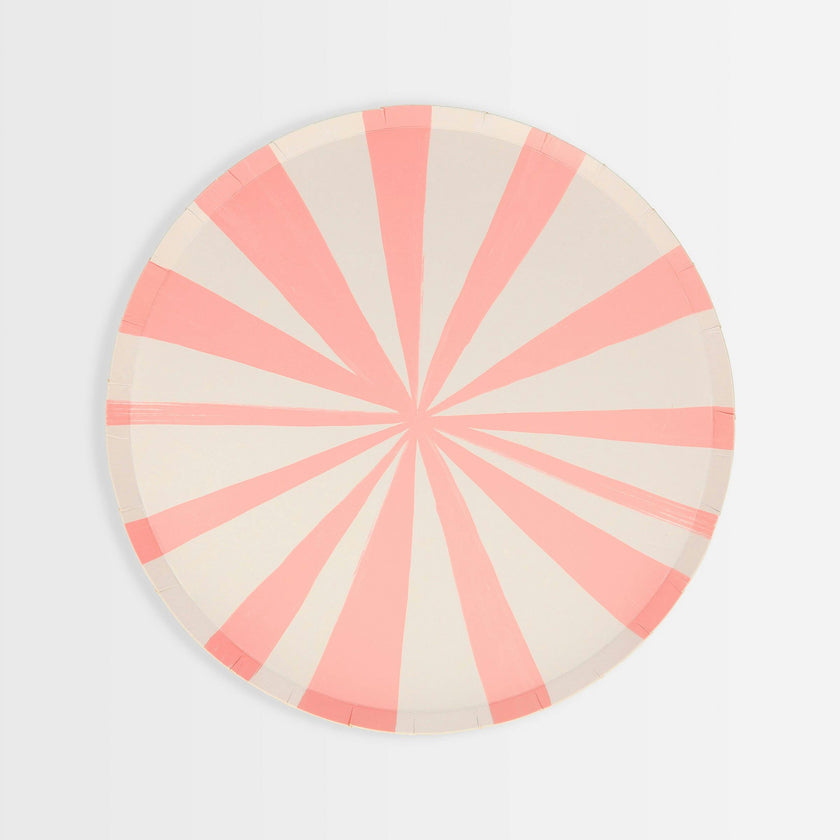 Pink Stripe Side Plates