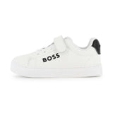 White BOSS Strap Sneakers