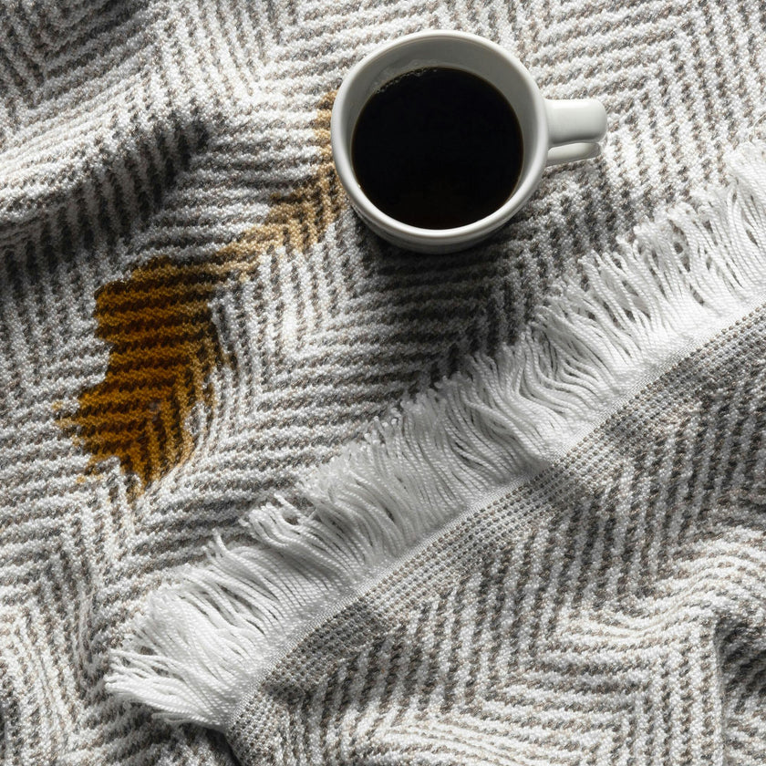 Herringbone Stain Resistant Indoor Outdoor Throw