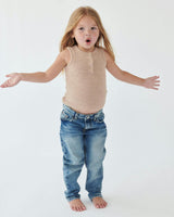 Sleeveless Henley - Fuzzy