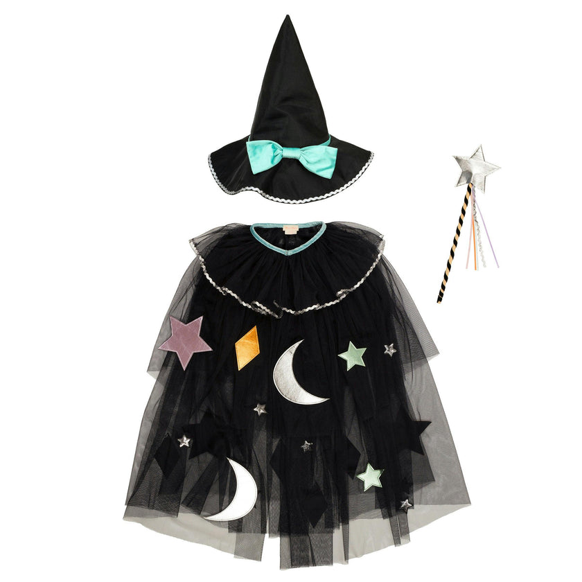 Tulle Appliqué Witch Cape