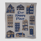 Custom Personalized Sustainable Knit Throw Blanket - Housewarming