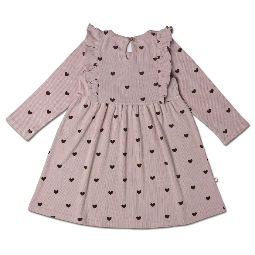 Organic Long Sleeve Ruffle Dress