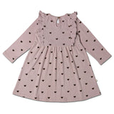 Organic Long Sleeve Ruffle Dress