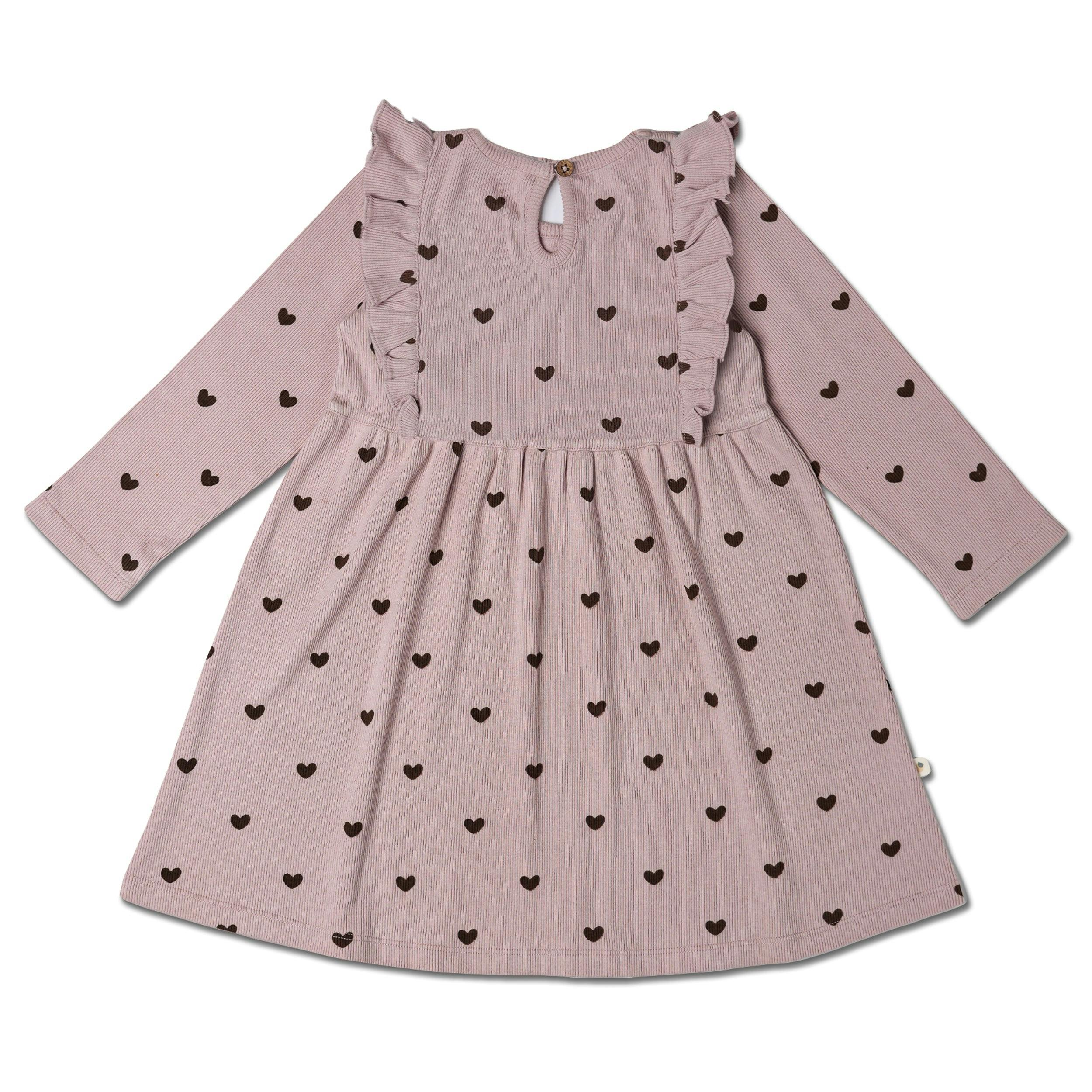 Organic Long Sleeve Ruffle Dress