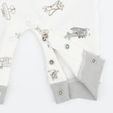 Vintage Airplane Pilots - Zip Neck Romper